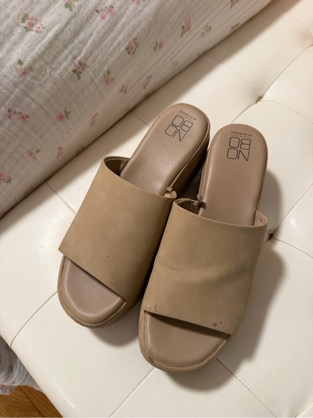 NOBO Nude Platform Sandals size 8